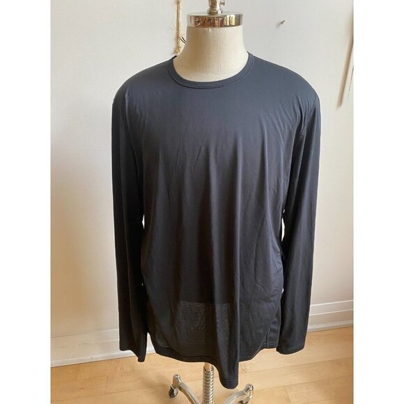 REIGNING Champ BNWOT Men Long Sleeve Shirt Black Compression Top - Picture 2 of 7